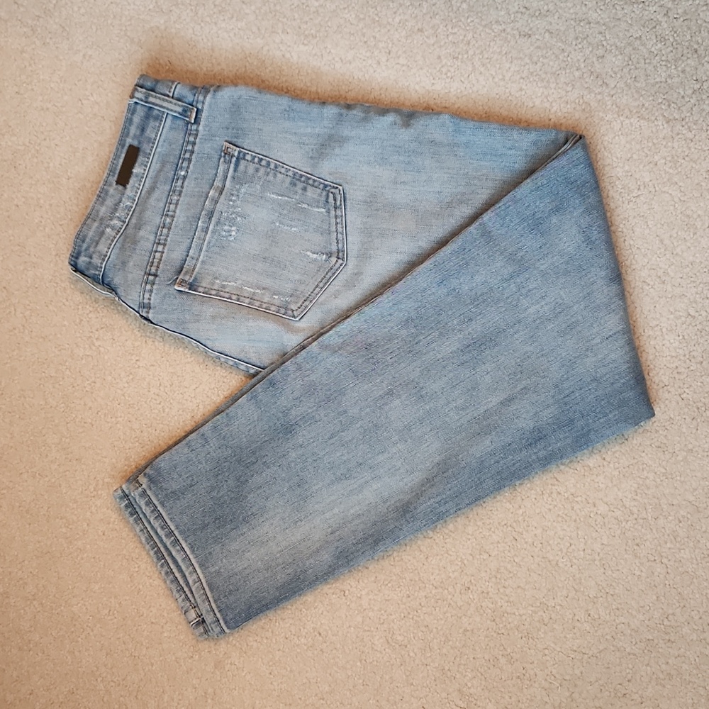 KUT FROM THE KLOTH Jeans Catherine Boyfriend Cut Distressed Blue Jeans Size 4 - Picture 7 of 10